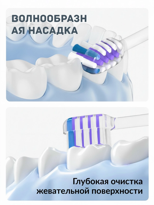 Сменные насадки для электрической зубной щетки，2 шт