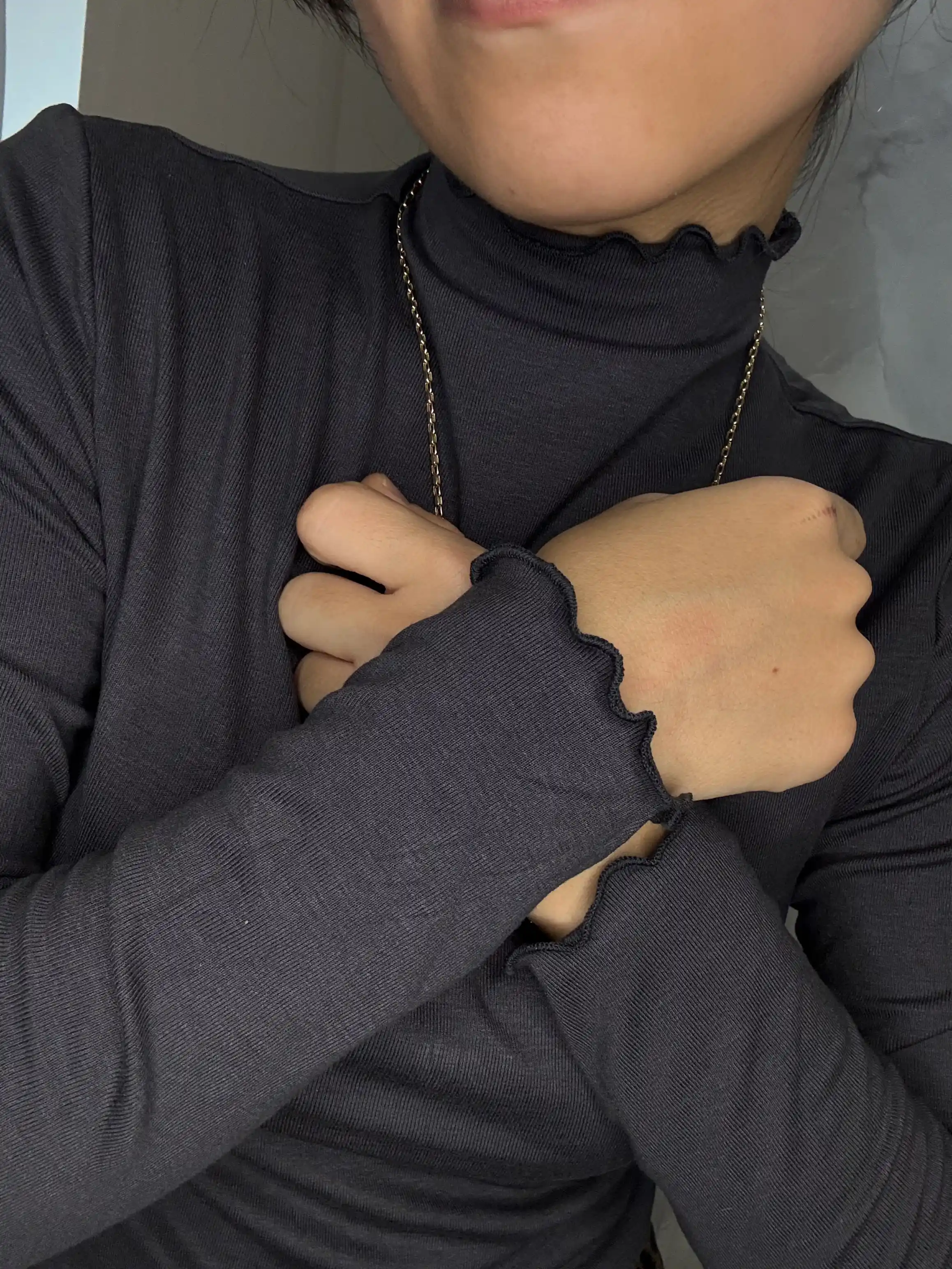 Водолазка женская с длинным рукавом, база, обтяжка