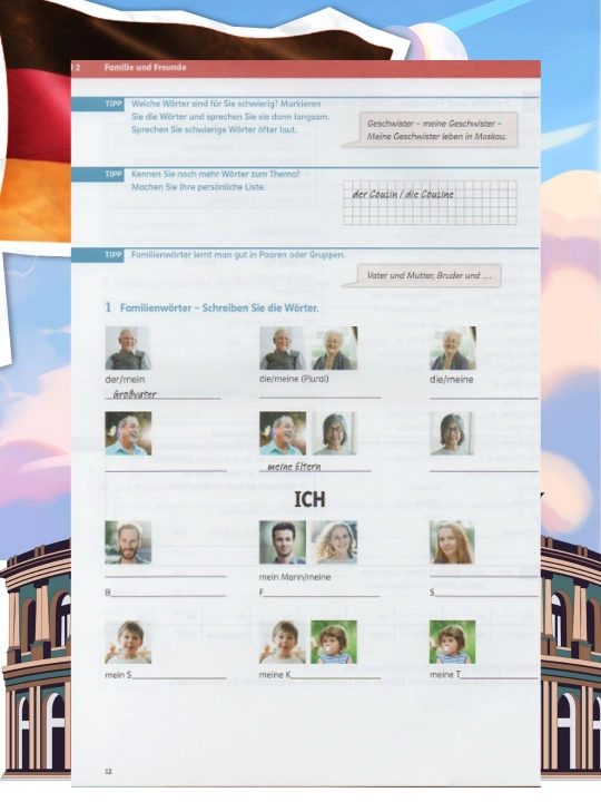 Deutsch Intensiv – Wortschatz A1 | Учебник по лексике немецкого языка уровень A1 формат A4