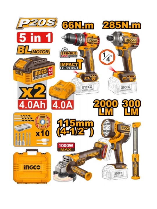 Набор аккумуляторных инструментов INGCO COSLI250692 - 