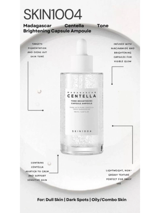 SKIN1004 Centella Tone Brightening Capsule Ampoule 100 ml yuz rangini tinniq qiluvchi