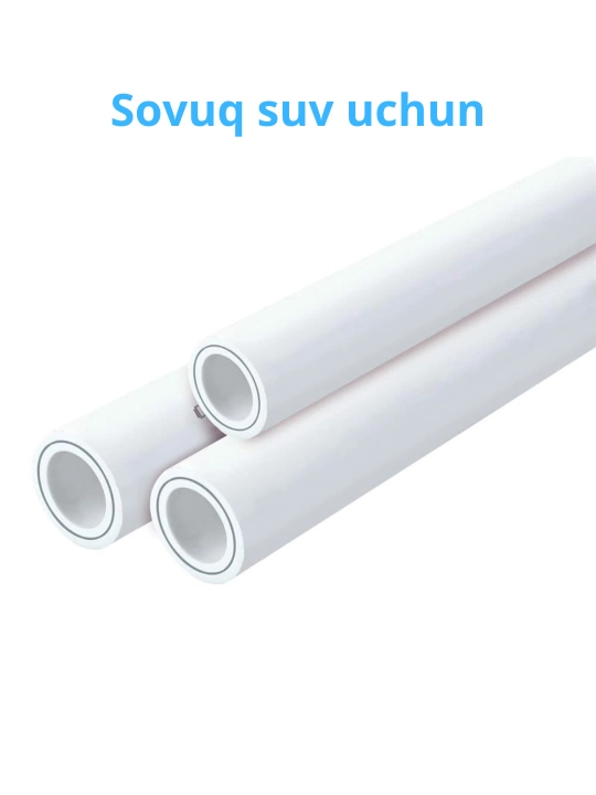 Polipropilen quvurlar (PP-R) - sovuq va issiq suv uchun, 4 metr (20 / 25 / 32 mm)