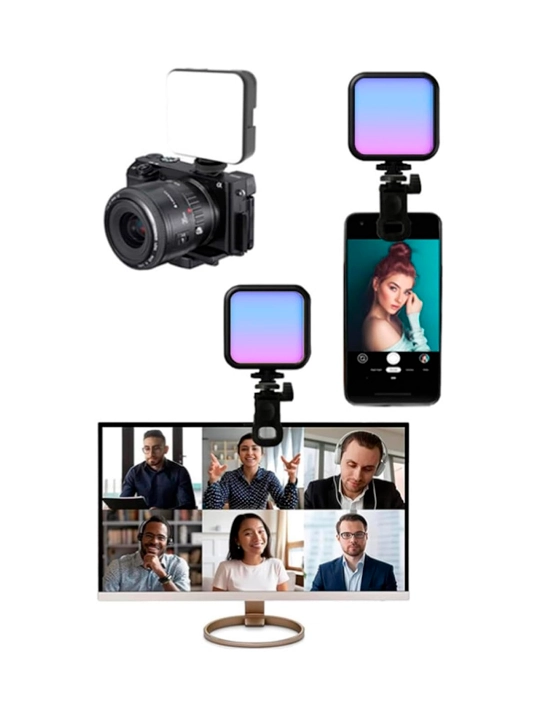 Yorug‘lik diodli RGB video chiroq, foto/video uchun ixcham portativ yoritgich