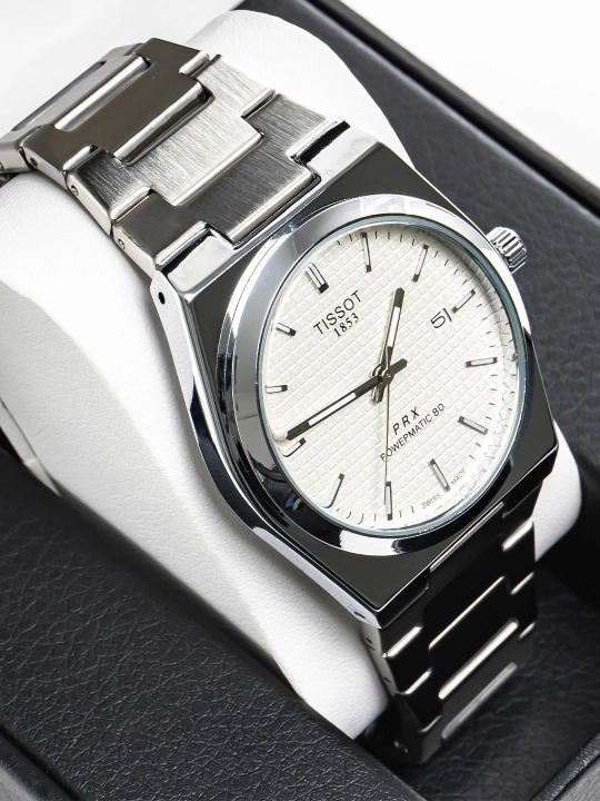 Tissot PRX Powermatic 80  erkaklar soati, po‘lat brasletli