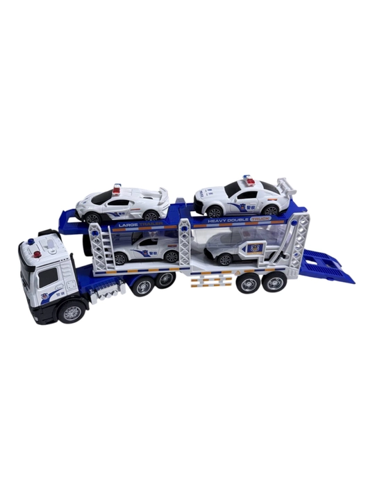 Alloy Transport Car seriyasidagi o‘yinchoq avtoyoz va 4 ta mashina bilan - 