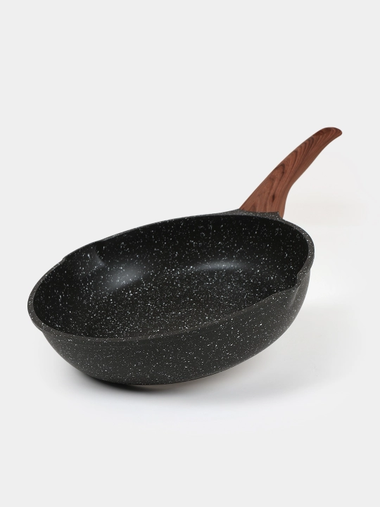 Granitdan yasalgan, yonishga qarshi qoplamali va O.M.S 15002 qopqoqli tova