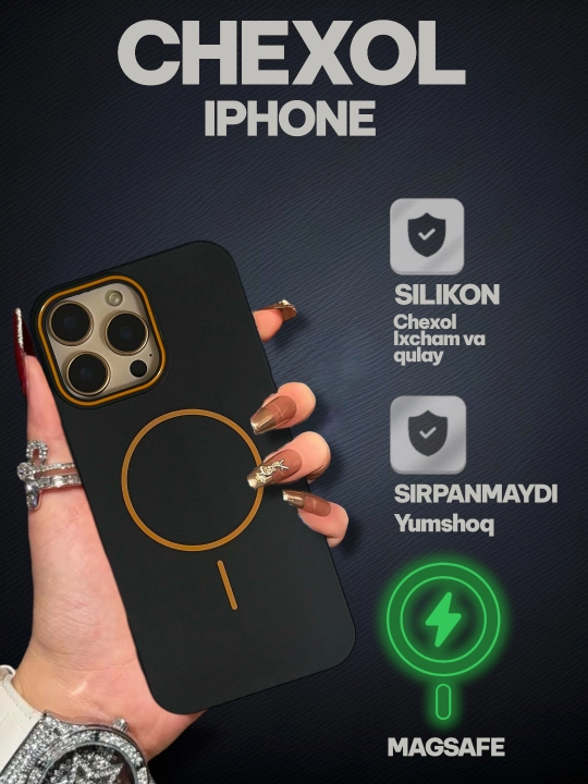 IPhone chexol 17pro, pro max, 16, 15, 14, 13 17air yumshoq