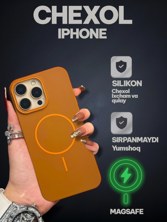 IPhone chexol 17pro, pro max, 16, 15, 14, 13 17air yumshoq