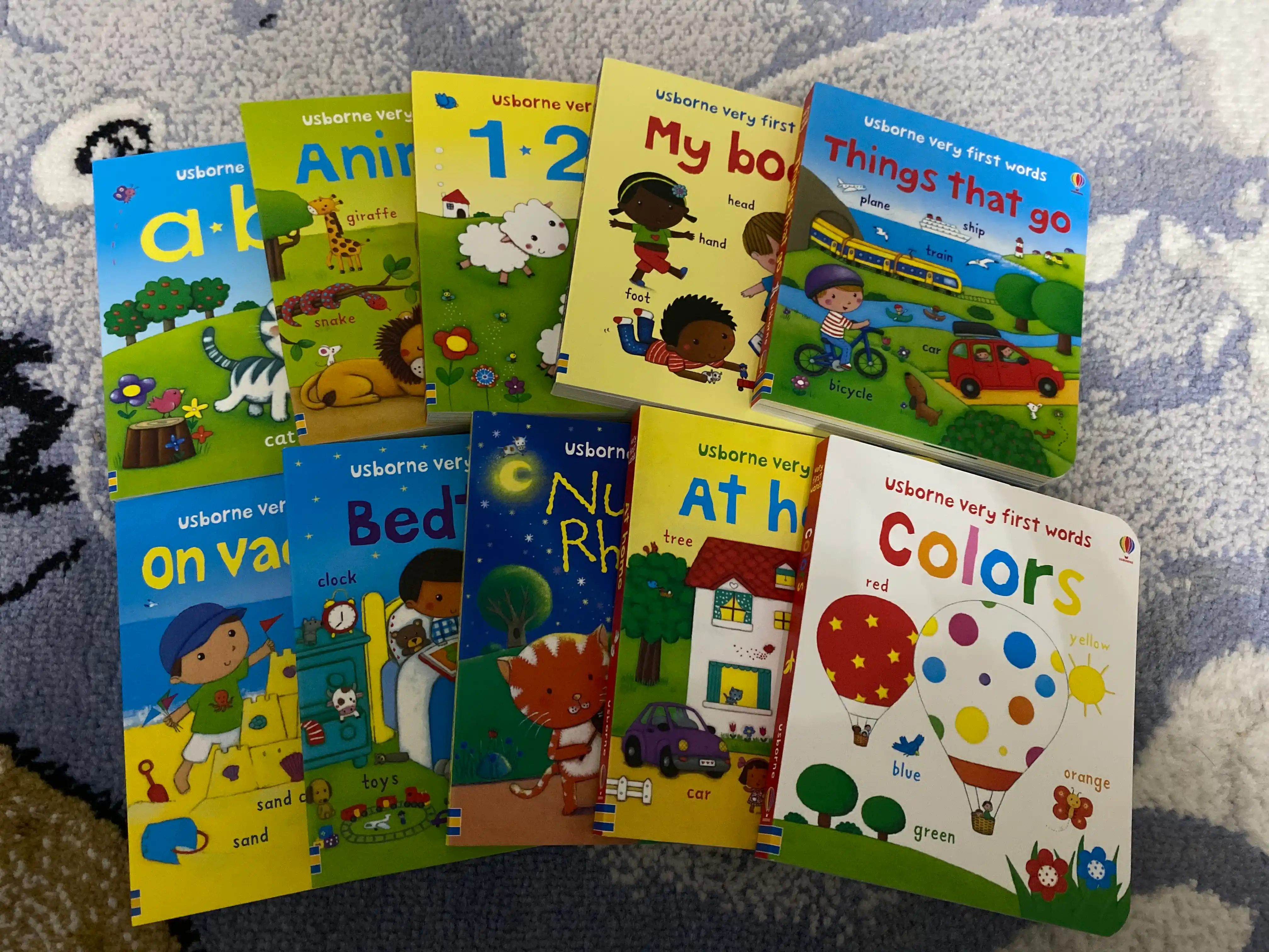Usborne Very First Words —  10 ta rivojlantiruvchi karton kitoblar to`plami