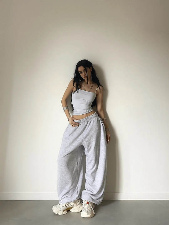 Ayollar uchun keng jogger shimlar paxta