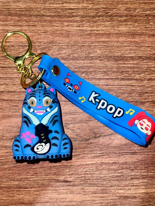 K-pop demon hunters mavzusidagi poliuretan kalit ilgichlar, rangi ochmaydi, bardoshli