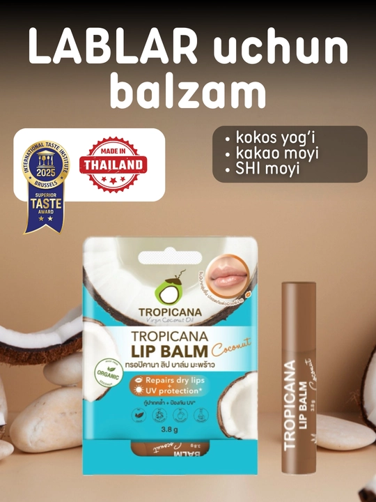 Tropicana kokosli, parabensiz ozuqaviy lab balzami, 3,8 gr - 