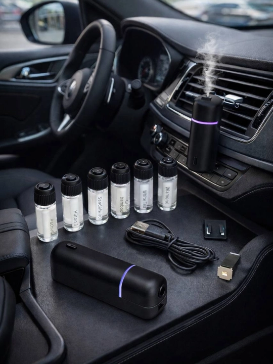 ULTRASONIC aroma diffuzer avtomobil uchun, simsiz havo namlagich, osvejitel