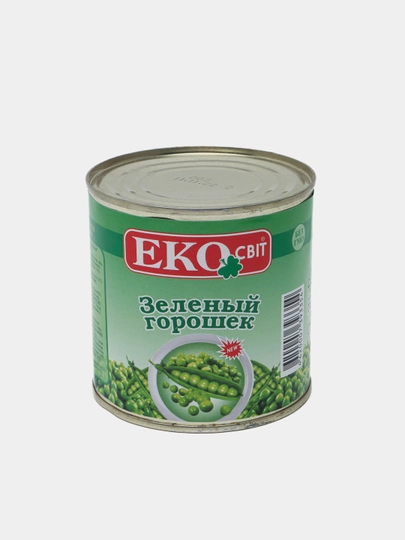 Горошек зелёный ТМ «ЕКО Свiт», ж/б, 400 г — GERMAN-DKSSFWQ