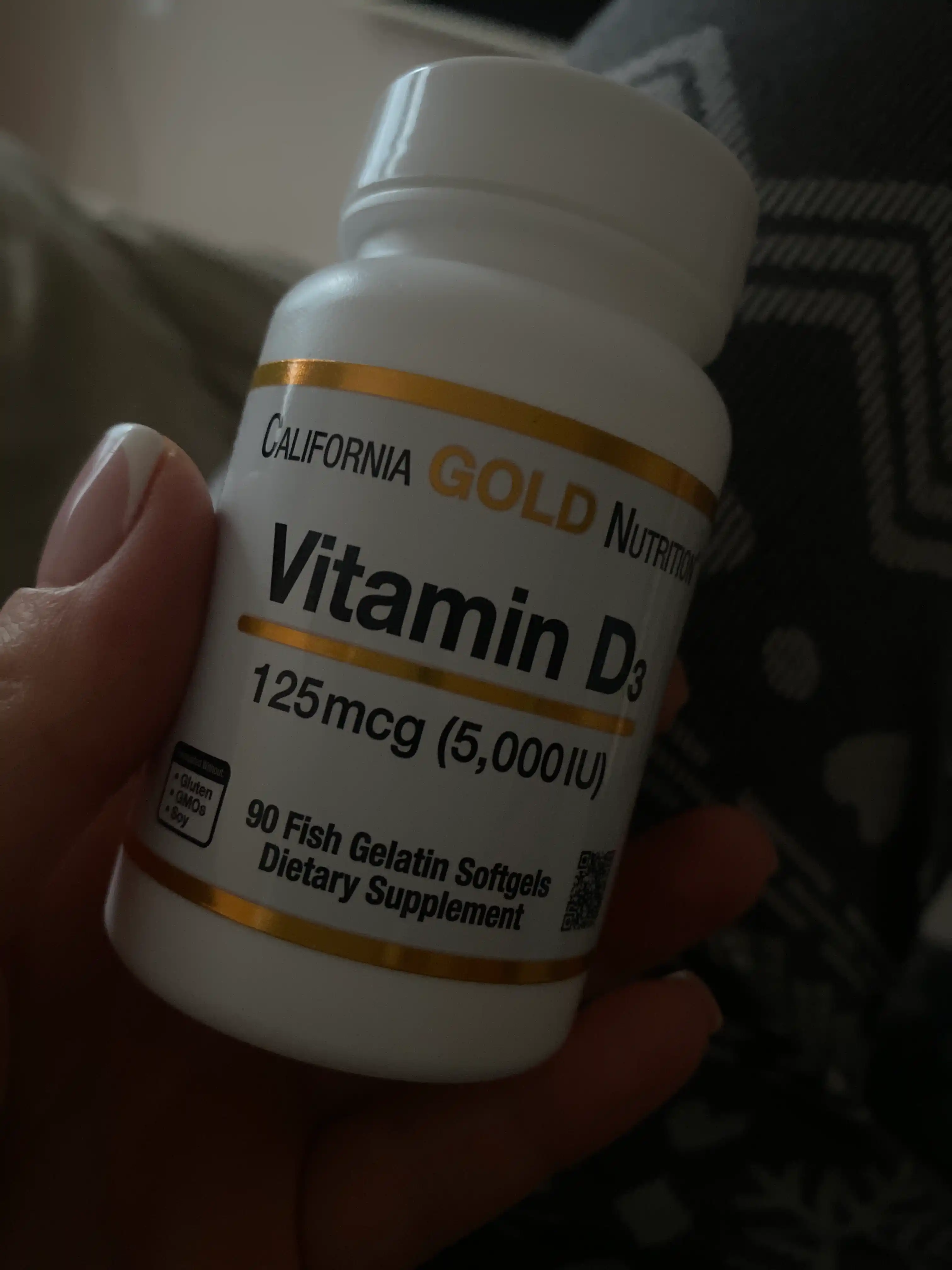 Витамин D3 Д3 California Gold Nutrition 125 мкг 5000 (IU) МЕ, 90 капсул