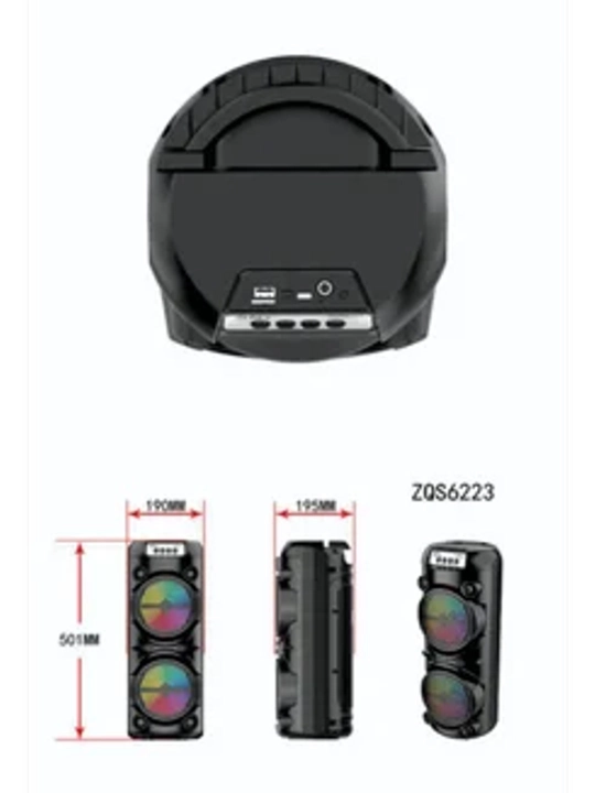 ZQS 4290. 4270.6227.6223 mikrofonli portativ Bluetooth kolonka, yorqin LED chiroqlar bilan