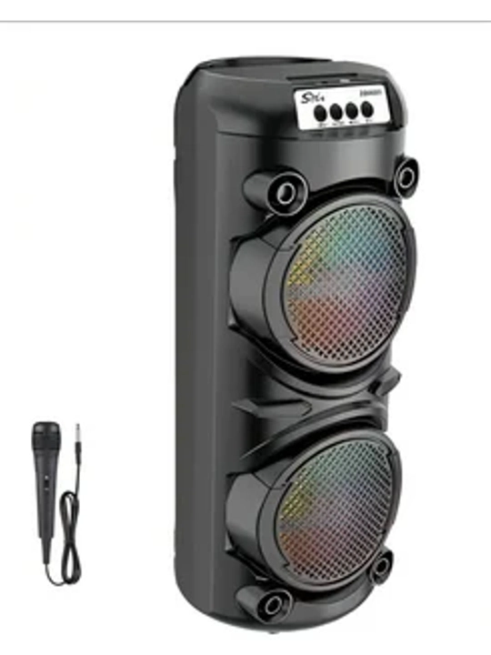 ZQS 4290. 4270.6227.6223 mikrofonli portativ Bluetooth kolonka, yorqin LED chiroqlar bilan