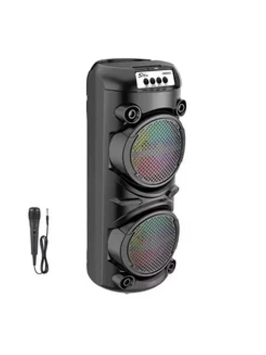 ZQS 4290. 4270.6227.6223 mikrofonli portativ Bluetooth kolonka, yorqin LED chiroqlar bilan