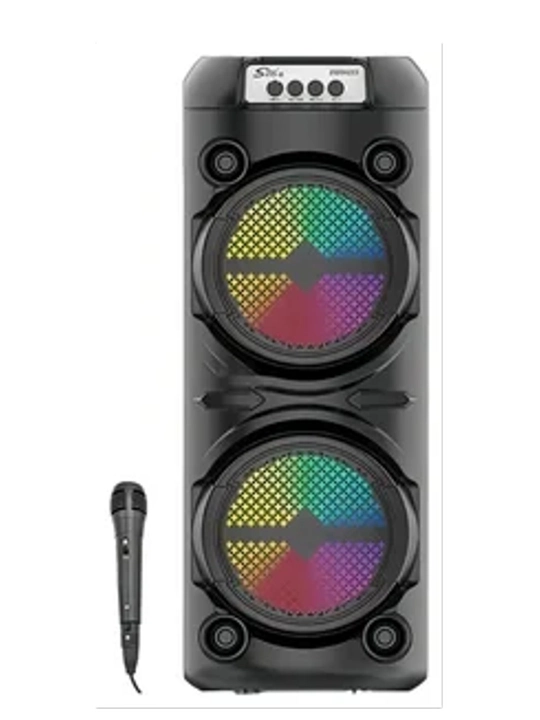 ZQS 4290. 4270.6227.6223 mikrofonli portativ Bluetooth kolonka, yorqin LED chiroqlar bilan