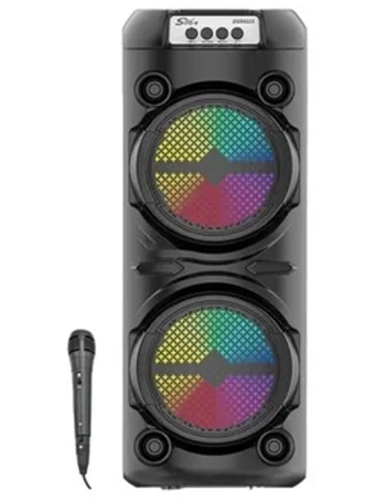 ZQS 4290. 4270.6227.6223 mikrofonli portativ Bluetooth kolonka, yorqin LED chiroqlar bilan