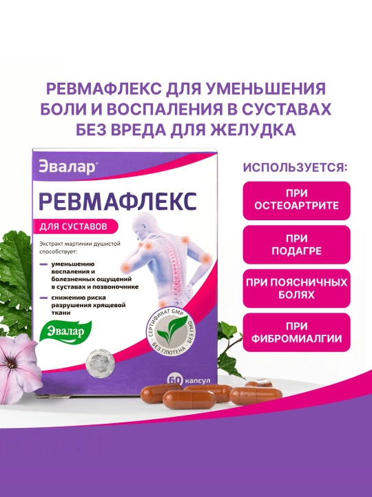 Ревмафлекс для суставов, 60 капсул от ЭВАЛАР