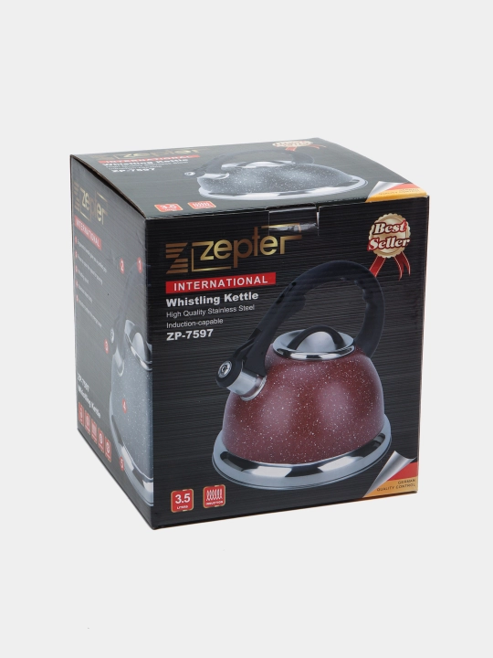 Zepter 3.5 L choynak svistok bilan, zanglamaydigan po‘lat, uy va oshxona uchun