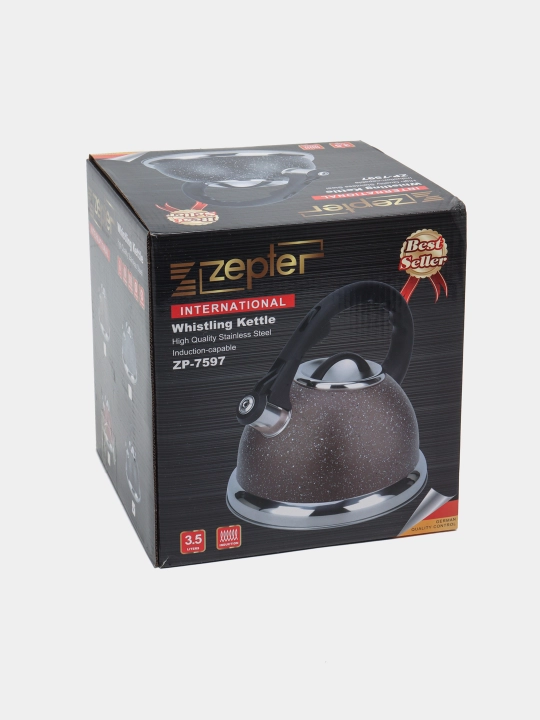 Zepter 3.5 L choynak svistok bilan, zanglamaydigan po‘lat, uy va oshxona uchun