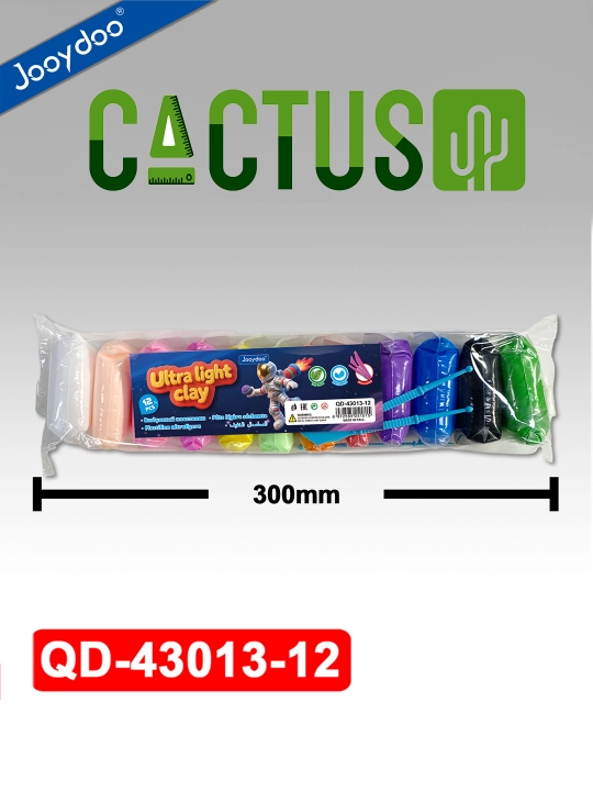 Havo plastilini 30sm, 12 xil rang, Jooydoo, bolalar uchun