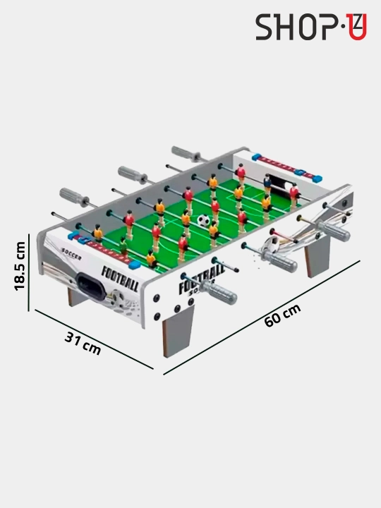 Oyoqchali stol usti hockey / futbol kikeri, 50x29 sm / 120x61x80sm / 142x76x88sm