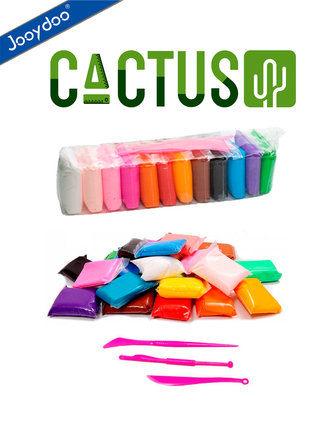 Havo plastilini 30sm, 12 xil rang, Jooydoo, bolalar uchun - 