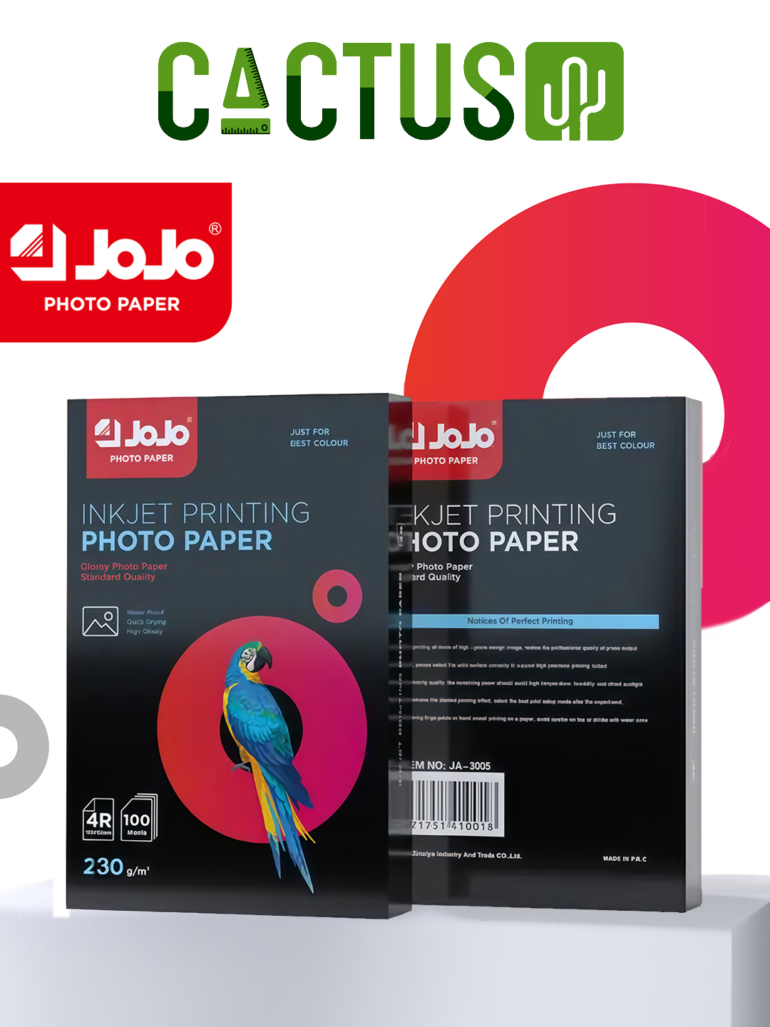 Glossy 4R foto qog'ozi, 230g/m rangli siyohli chop etish uchun Jojo 10*15, 100 dona - 