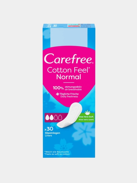 Carefree® paxtadan tayyorlangan aloe salfetkalari 30 dona