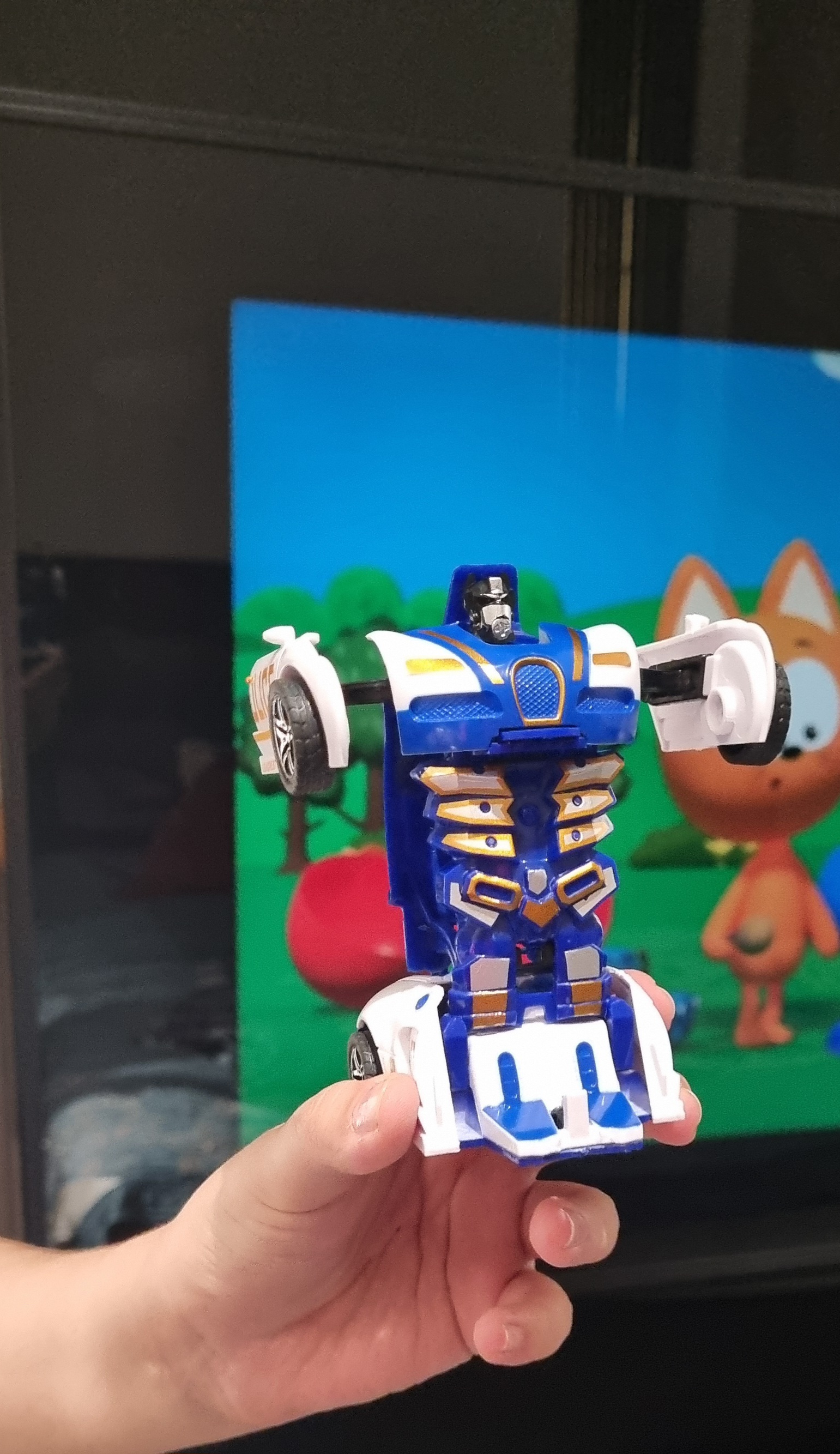 Bolalar o'yinchoq mashinasi, o'zgartiruvchi robot, 2 tasi 1 da