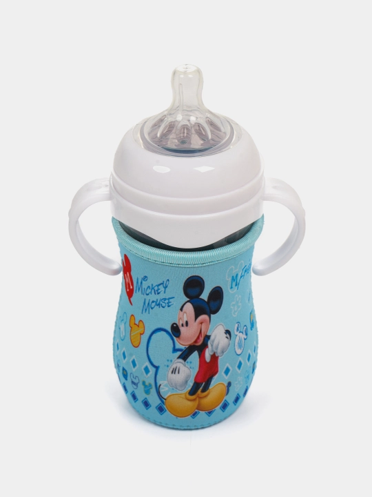 Bolalar uchun oziqlantirish uchun shisha antikol shishasi, qopqog‘i va tutqichlari bilan, 120, 240 ml