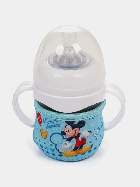 Bolalar uchun oziqlantirish uchun shisha antikol shishasi, qopqog‘i va tutqichlari bilan, 120, 240 ml