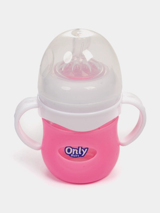 Bolalar uchun oziqlantirish uchun shisha antikol shishasi, qopqog‘i va tutqichlari bilan, 120, 240 ml