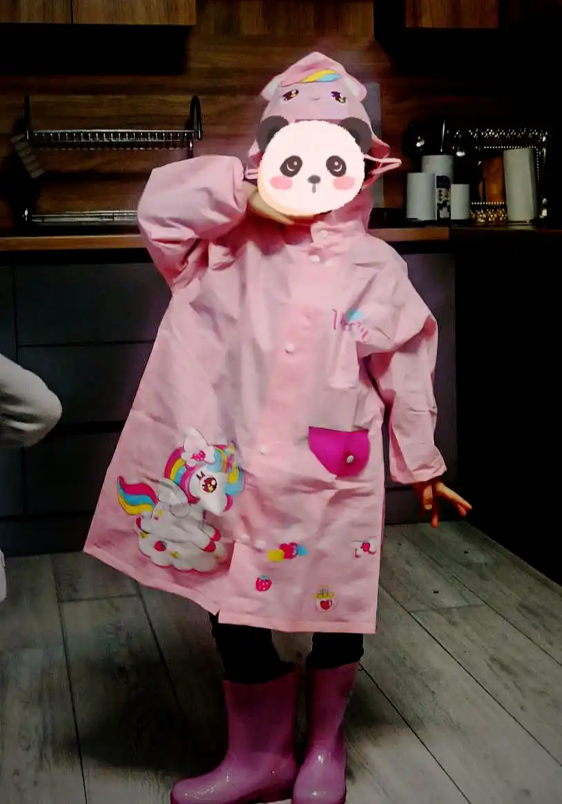 Плащ дождевик детский с капюшоном, 1-7 лет