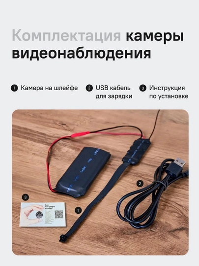 Мини WI FI широкоугольная камера на шлейфе 4К, ночное видение, карта памяти до 128 гб