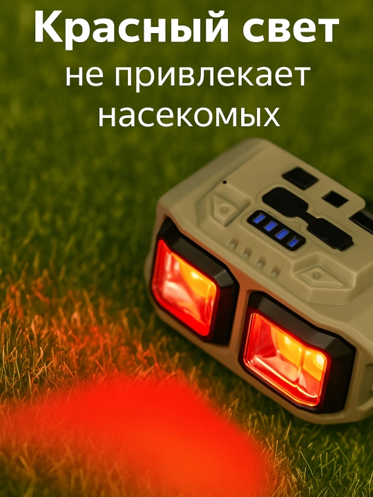 Налобный фонарь с двумя светодиодами COB - 