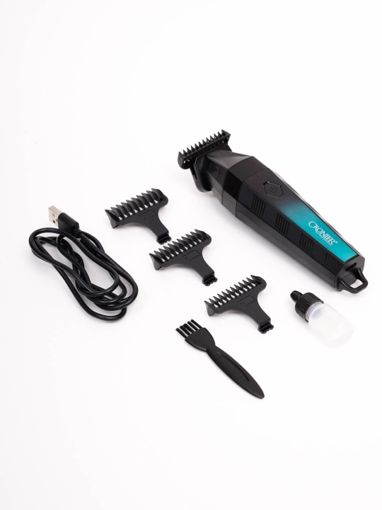 CRONIER Professional soch va soqol uchun trimmer va barber mashinkasi, aniqlik bilan