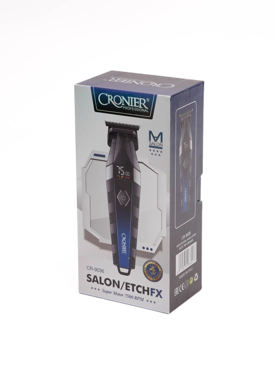 CRONIER Professional soch va soqol uchun trimmer va barber mashinkasi, aniqlik bilan