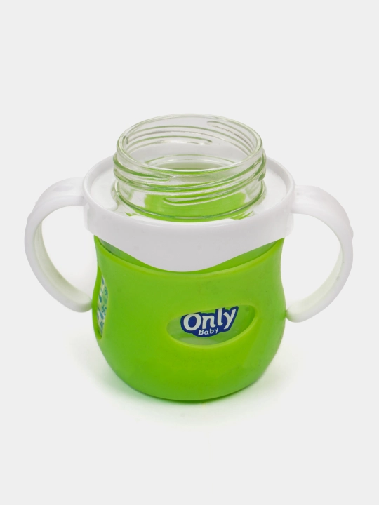 Bolalar uchun oziqlantirish uchun shisha antikol shishasi, qopqog‘i va tutqichlari bilan, 120, 240 ml