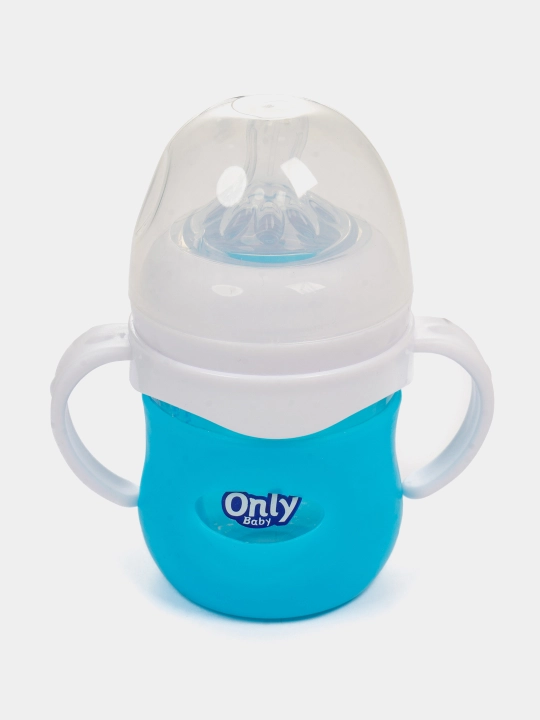 Bolalar uchun oziqlantirish uchun shisha antikol shishasi, qopqog‘i va tutqichlari bilan, 120, 240 ml