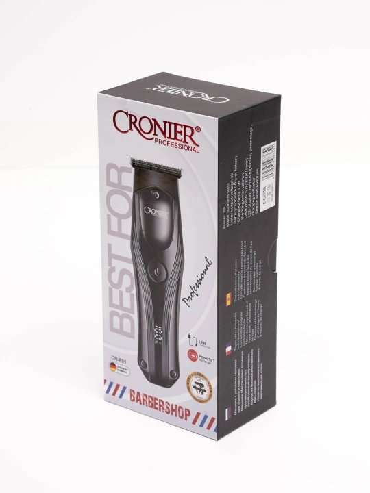 CRONIER Professional soch va soqol uchun trimmer va barber mashinkasi, aniqlik bilan