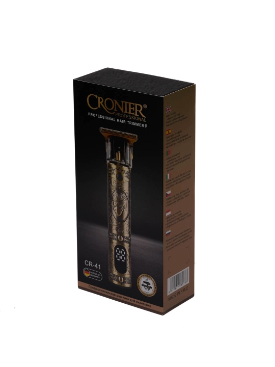 CRONIER Professional soch va soqol uchun trimmer va barber mashinkasi, aniqlik bilan