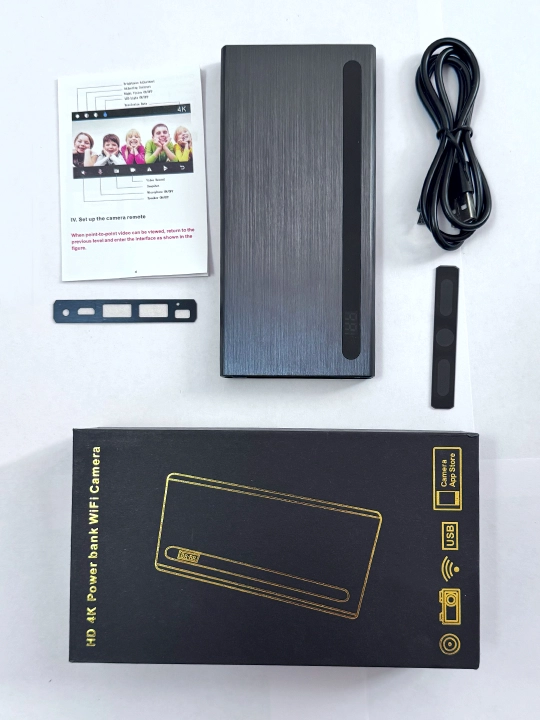Мини камера Wi-Fi повербанк 4K Full HD, 8000 мАч, поддержка microSD, обнаружение движения