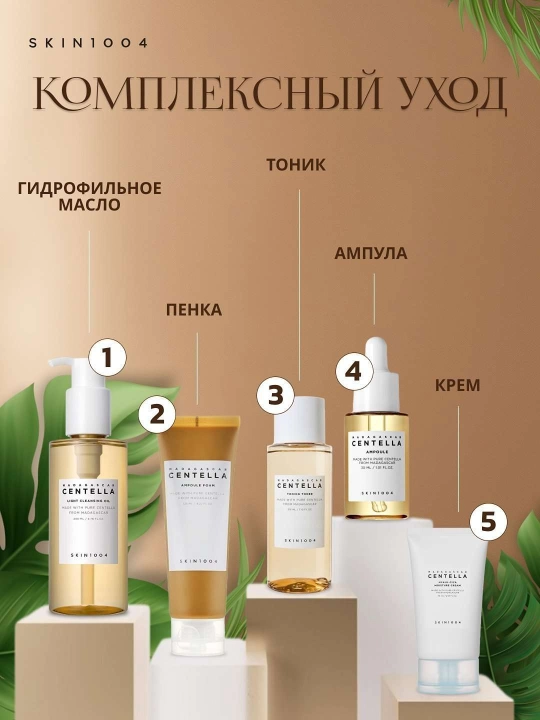 Набор для ухода за кожей Skin1004 Madagascar Centella Travel Kit, мини формат - 