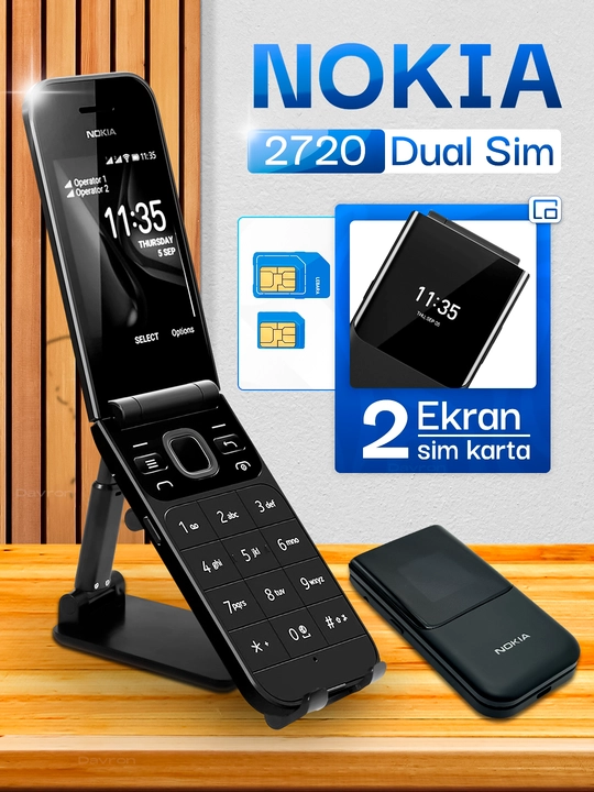 Nokia 2720 Afsonaviy sinalgan legendarniy Brend  endi yana Sotuvda ulgurib qoling 2 ta sim - 