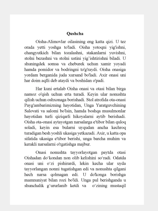 Eng yaxshi ishlar, Bolalar uchun hikoyalar