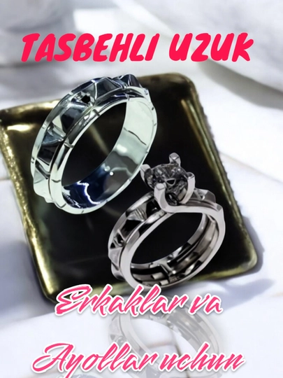 Кольцо с четками, для женщин и мужчин — ASMADA-TASUZ-СЕРЕБРН-22-ERKAK